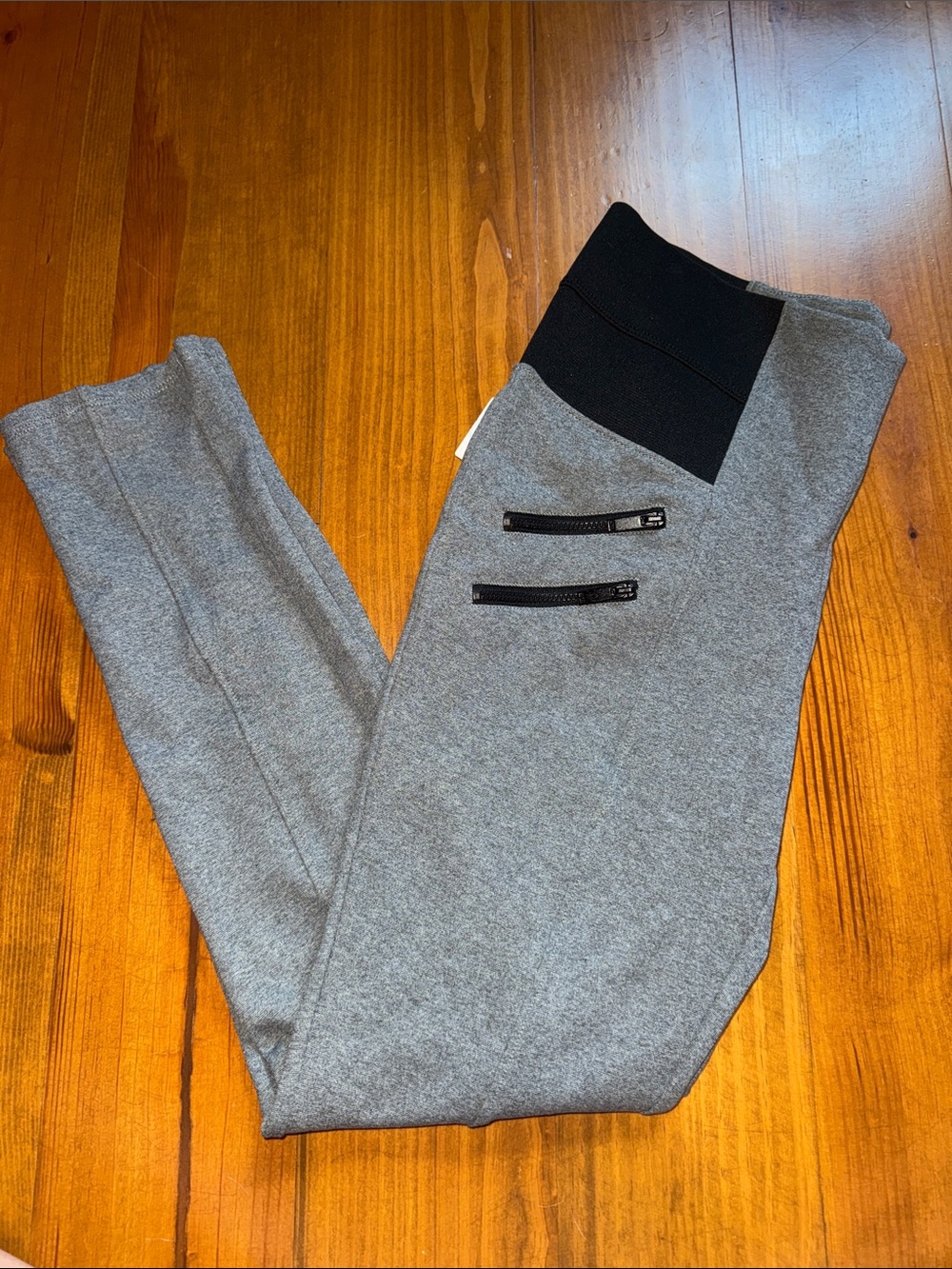 Kids Grey Knit Jogger Bottoms with Black Waistband